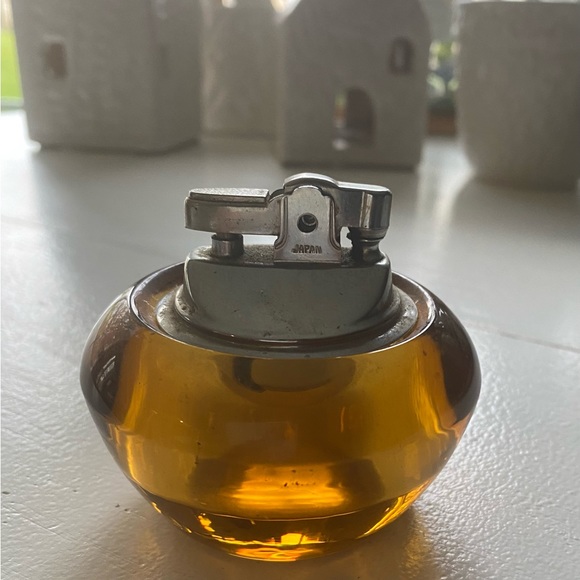 viking Accents Vintage Amber Viking Glass Table Lighter Poshmark